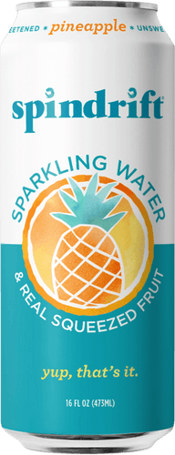 Spindrift Pineapple Sparkling Water 16 oz Cans (Pack of 12) - Oasis Snacks