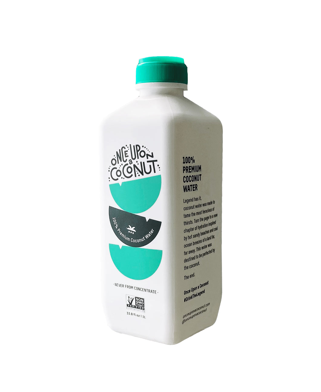 Once Upon a Coconut 100% Pure Coconut Water, 1 Liter (Pack of 12)