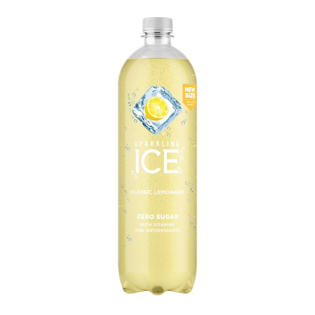 Sparkling Ice Flavored Sparkling Water, Lemonade, 1 Liter (Pack of 6)