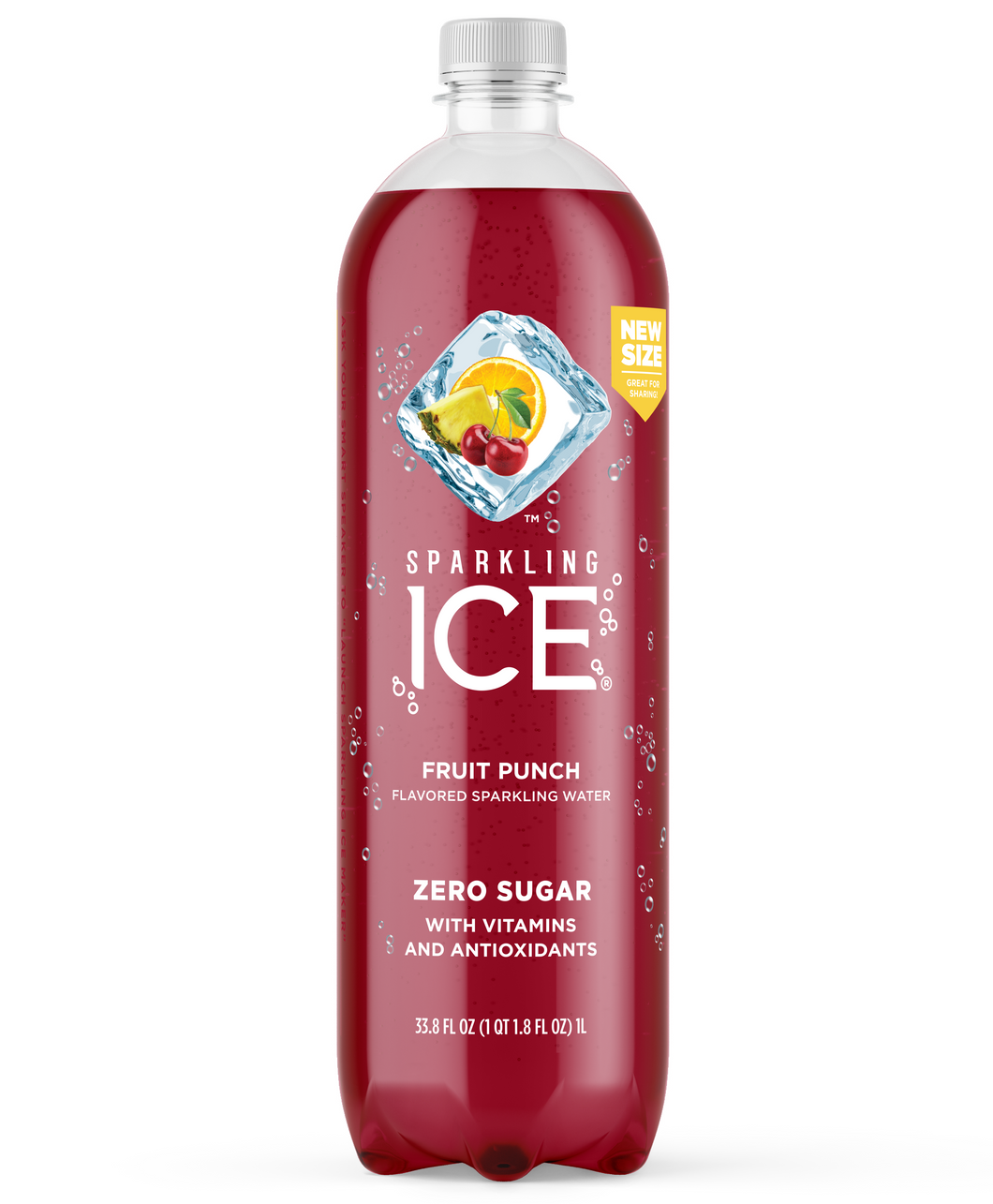 Sparkling Ice Flavored Sparkling Water, Fruit Punch, 1 Liter (Pack of 6)