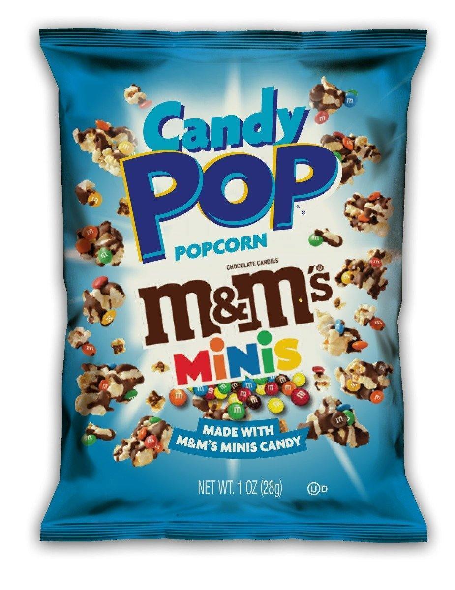 Candy Pop Popcorn, Mini M&M's, 1oz - Multi Pack - Oasis Snacks