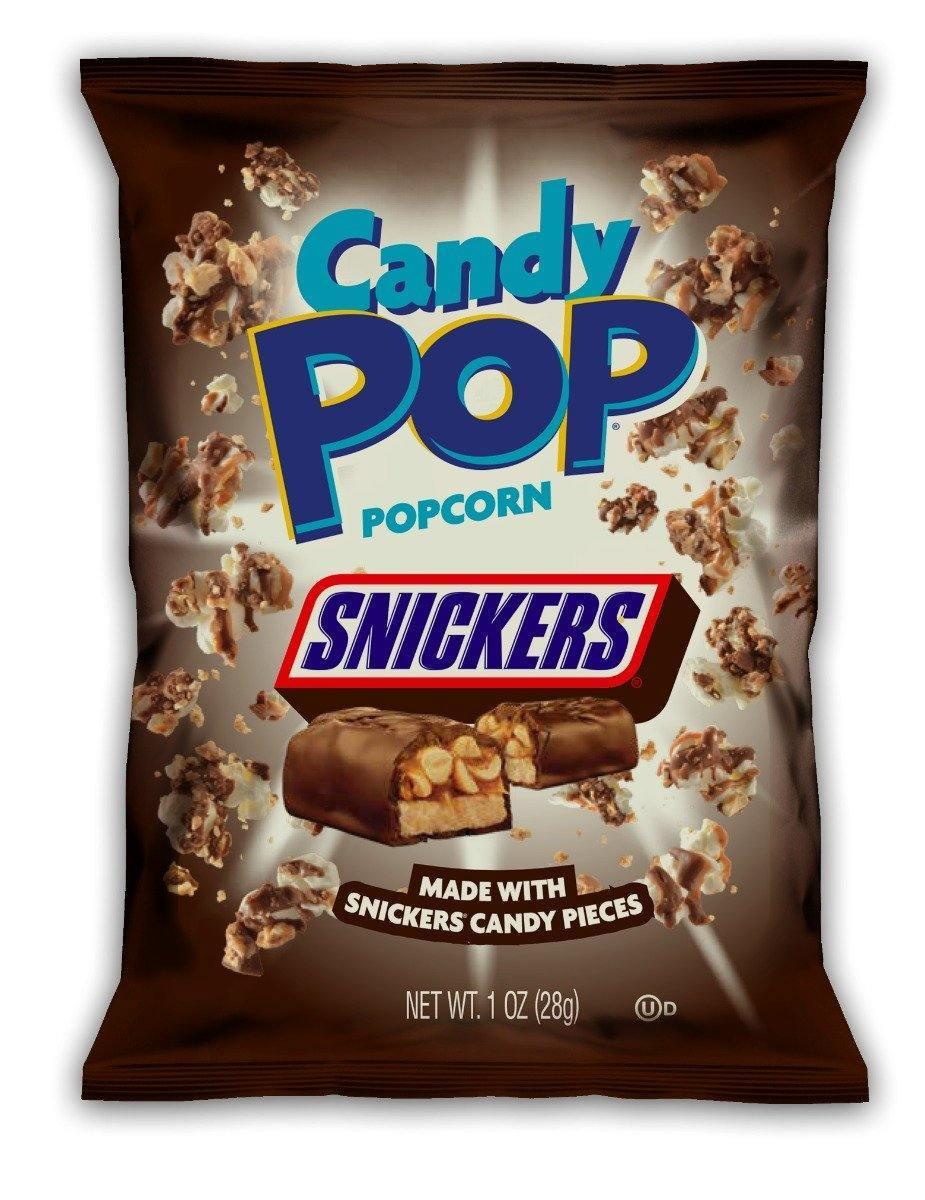 Candy Pop Popcorn, Snickers, 1oz - Multi Pack - Oasis Snacks