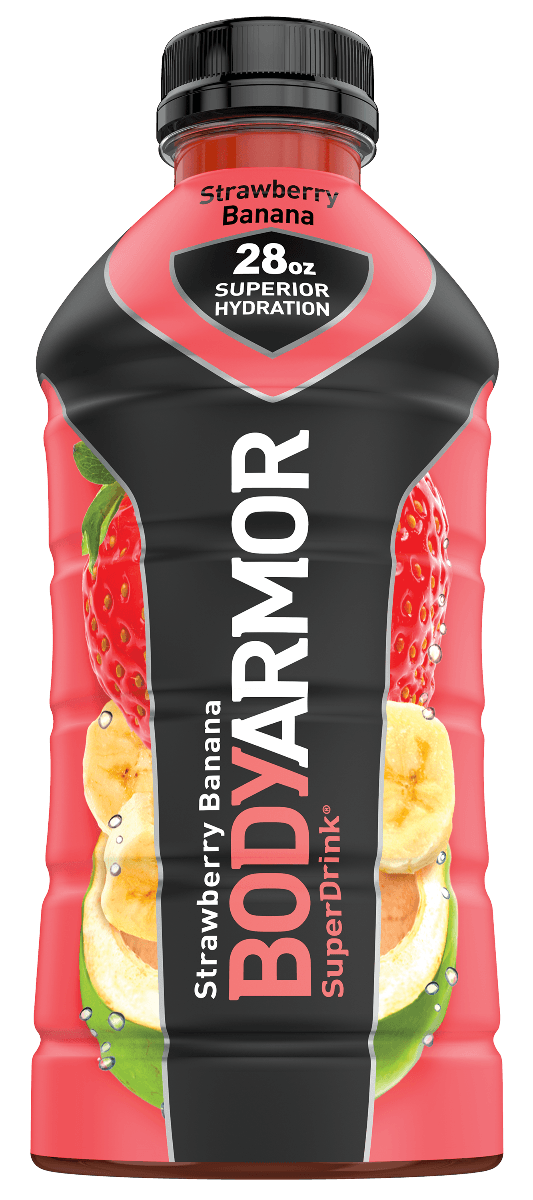 BodyArmor Electrolyte SuperDrink, Strawberry Banana, 28 Oz (Pack of 12) - Oasis Snacks