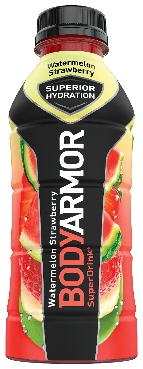 BodyArmor Electrolyte SuperDrink, Watermelon Strawberry, 16 Oz (Pack of 12) - Oasis Snacks