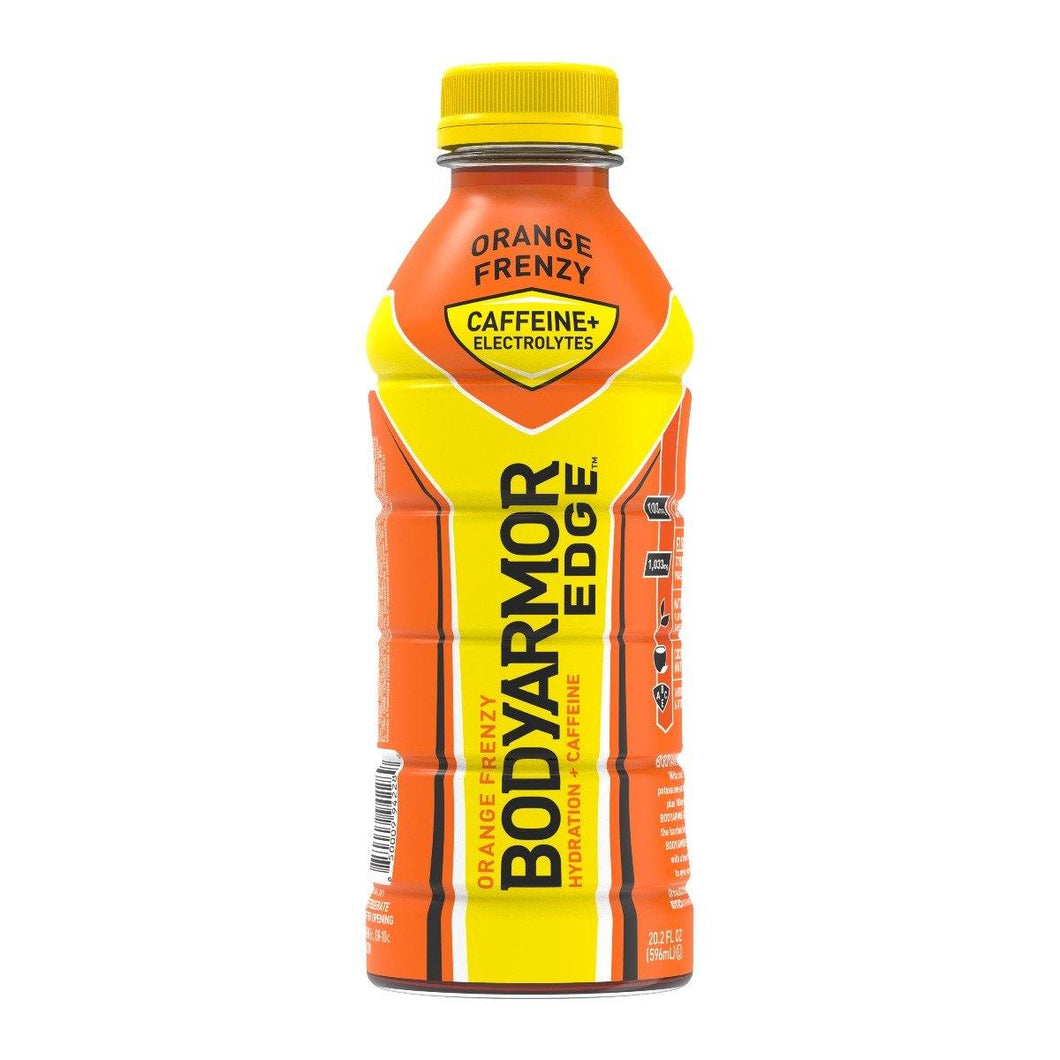 BodyArmor EDGE Hydration Sports Drink with Caffeine + Electrolytes, Orange Frenzy, 20oz (Pack of 12) - Oasis Snacks