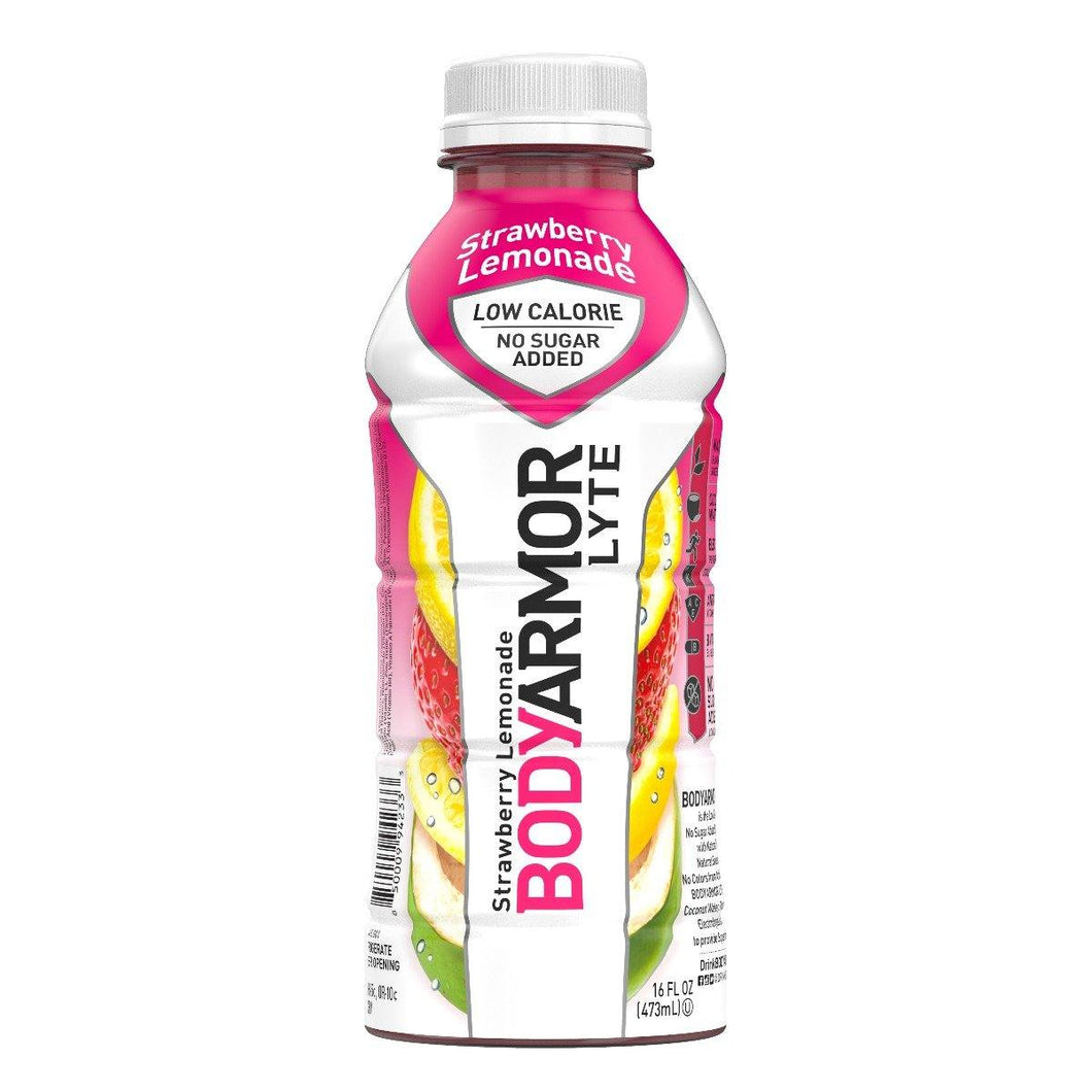 BodyArmor Lyte Electrolyte SuperDrink, Strawberry Lemonade, 16oz (Pack of 12) - Oasis Snacks