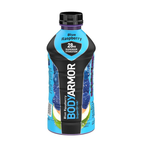 BodyArmor Electrolyte SuperDrink, Blue Raspberry, 28 Oz (Pack of 12) - Oasis Snacks