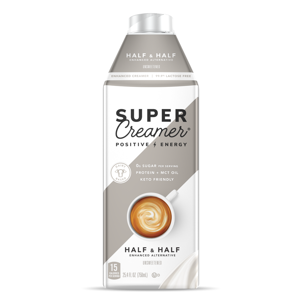 KITU Super Creamer Lactose Free Zero Sugar High Protein, Half & Half , 25.4 oz (Pack of 6)