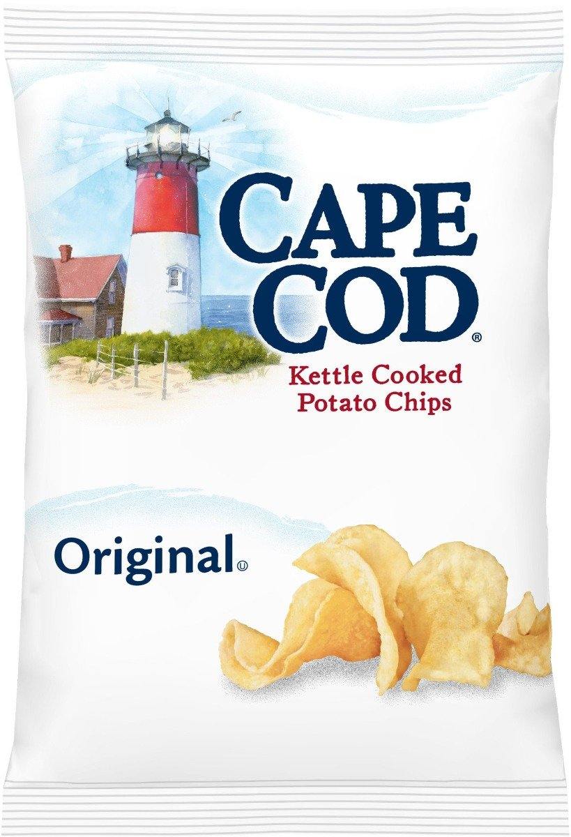 Cape Cod Potato Chips, Salted Original, 5 Ounce (Pack of 20) - Oasis Snacks
