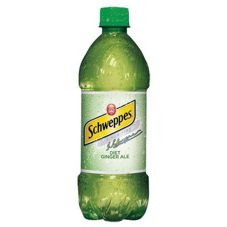 Schweppes Diet Ginger Ale, 20 oz Bottles (Pack of 24) - Oasis Snacks