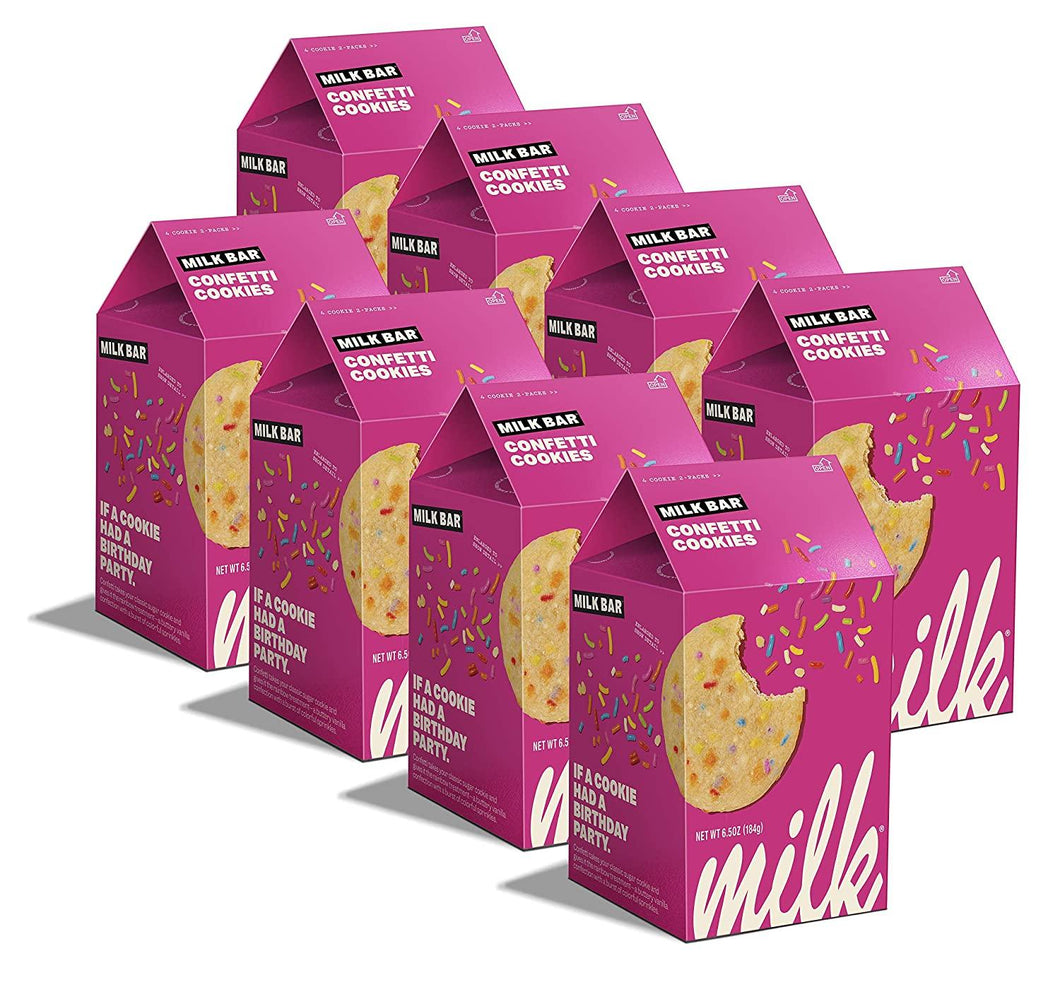 Milk Bar Cookies, Confetti, 6.5oz (Pack of 8) - Oasis Snacks