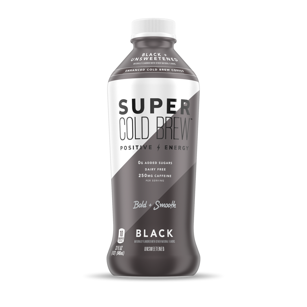 KITU Super Coffee, Cold Brew Black, 32oz (Pack of 6)