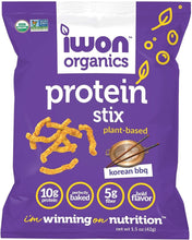 Load image into Gallery viewer, IWON Organics Snack Stix, Korean BBQ, 1.5oz (Pack of 8) - Oasis Snacks
