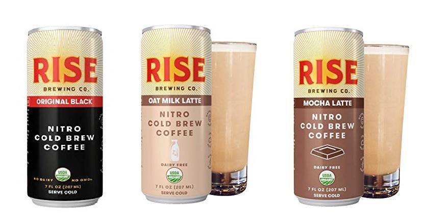 RISE Brewing Co. Cold Brew Coffee Sugar, Gluten & Dairy Free, USDA Organic and Non-GMO, 3 Flavor Variety Pack, 7 fl. oz Cans (Pack of 12) - Oasis Snacks