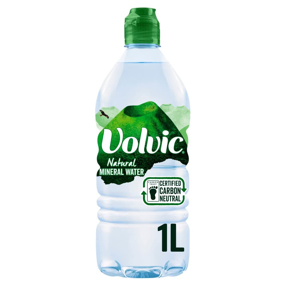 Volvic Natural Mineral Water, 1 Liter (Pack of 12)