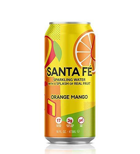Arizona Santa Fe Sparkling Water, Orange Mango, 16oz (Pack of 12) - Oasis Snacks