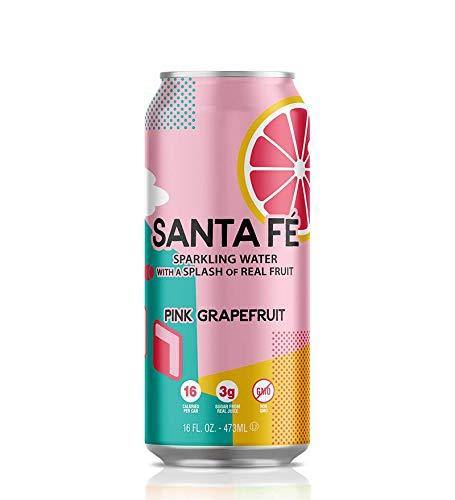 Arizona Santa Fe Sparkling Water, Pink Grapefruit, 16oz (Pack of 12) - Oasis Snacks