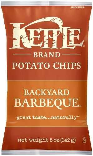 Kettle Brand Potato Chips, Backyard Barbeque, 5-Ounce Bags (Pack of 15) - Oasis Snacks