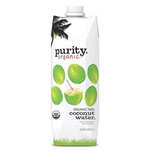 Purity Organic Coconut Water, 100% Organic Coconut Water, 33.8 Ounce (Pack of 12) - Oasis Snacks