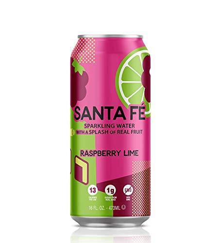 Arizona Santa Fe Sparkling Water, Raspberry Lime, 16oz (Pack of 12) - Oasis Snacks