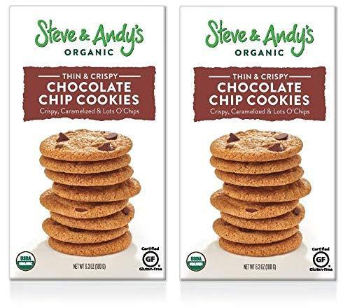 Steve & Andy's Organic Cookies, Chocolate Chip, 6.3oz (Pack of 2) - Oasis Snacks