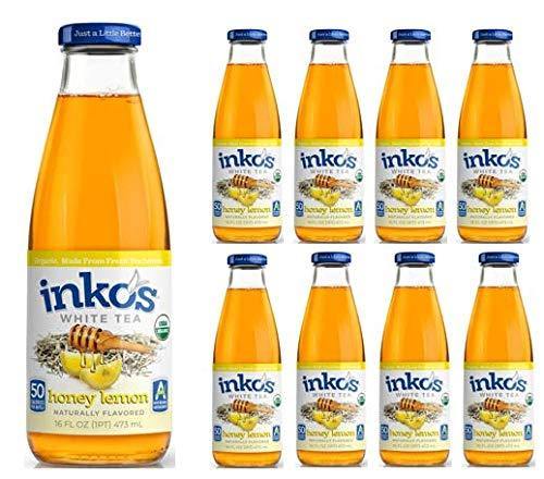 Inko's White Tea, Honey Lemon, 16oz (Pack of 8) - Oasis Snacks