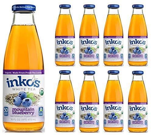 Inko's White Tea, Mountain Blueberry, 16oz (Pack of 8) - Oasis Snacks