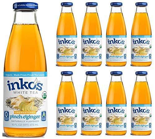 Inko's White Tea, Pinch O' Ginger, 16oz (Pack of 8) - Oasis Snacks