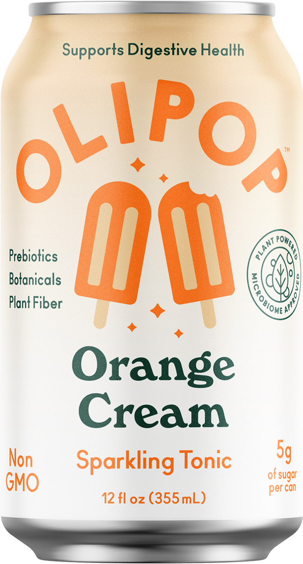 Olipop Sparkling Tonic Prebiotic Drink, Orange Cream, 12oz (Pack of 12)