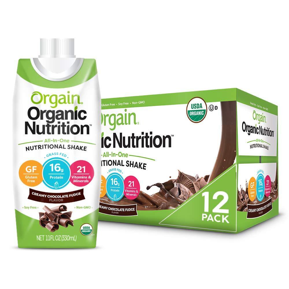 Orgain Nutritional All-In-One Shake, Creamy Chocolate Fudge, 11oz (Pack of 12) - Oasis Snacks