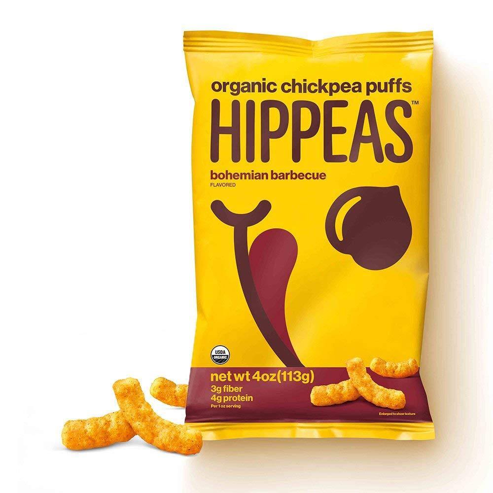 Hippeas Organic Chickpea Puffs, Bohemian BBQ, 1.5 oz (Pack of 12) - Oasis Snacks