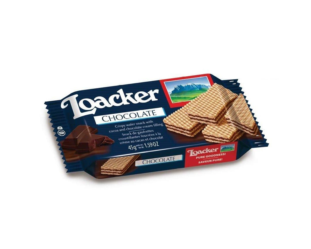 Loacker Premium Wafers, Chocolate, 1.59oz (Pack of 12) - Oasis Snacks