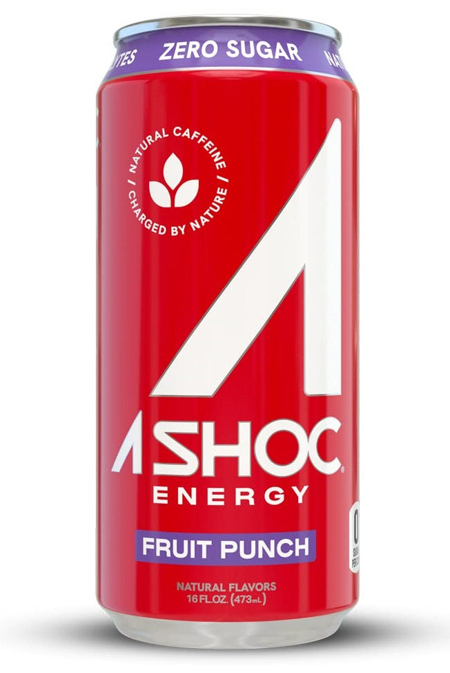 A SHOC Energy Drink, Fruit Punch, 16 oz (Pack of 12)