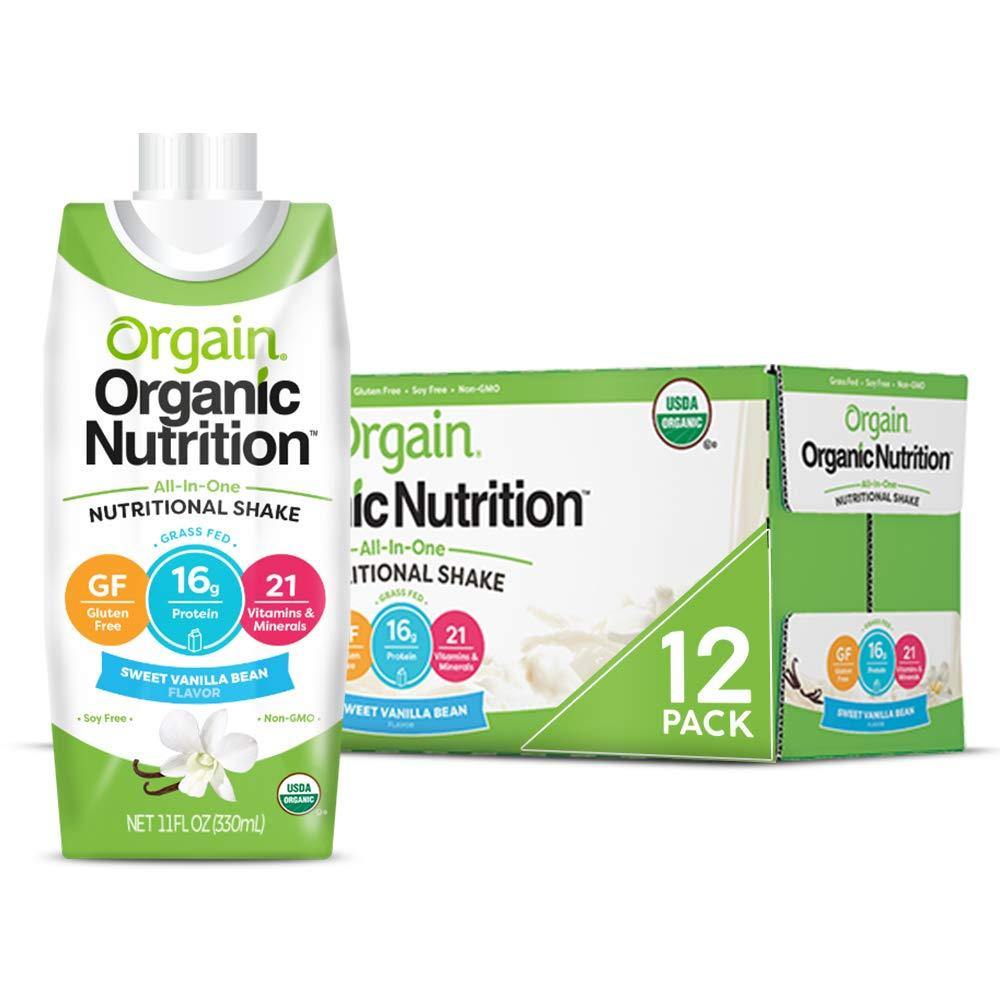 Orgain Nutritional All-In-One Shake, Vanilla Bean, 11oz (Pack of 12) - Oasis Snacks