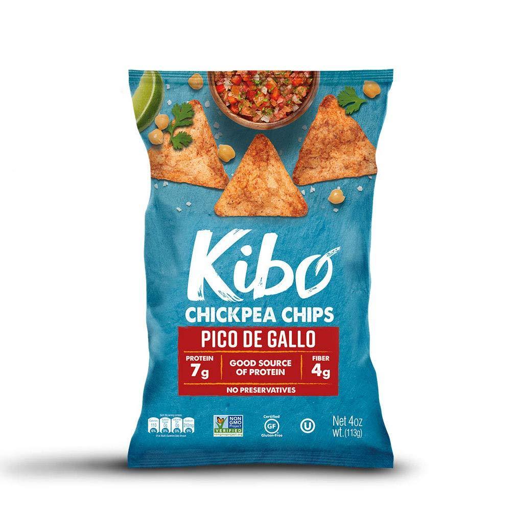 KIBO Chickpea Chips, Pico de Gallo, 4oz (Pack of 6) - Oasis Snacks