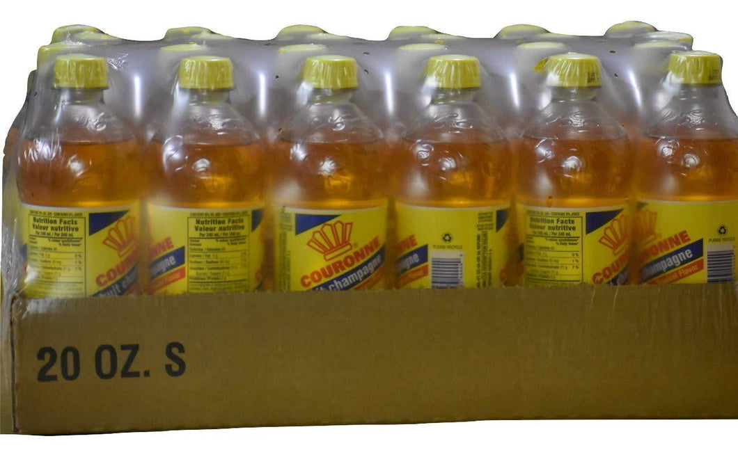Couronne Fruit Champagne Soda, 20oz (Pack of 24) - Oasis Snacks