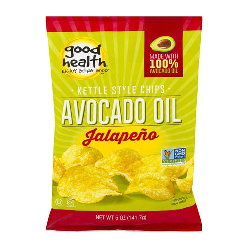 Good Health Avocado Oil Chips, Jalapeno, 5oz (Pack of 12) - Oasis Snacks