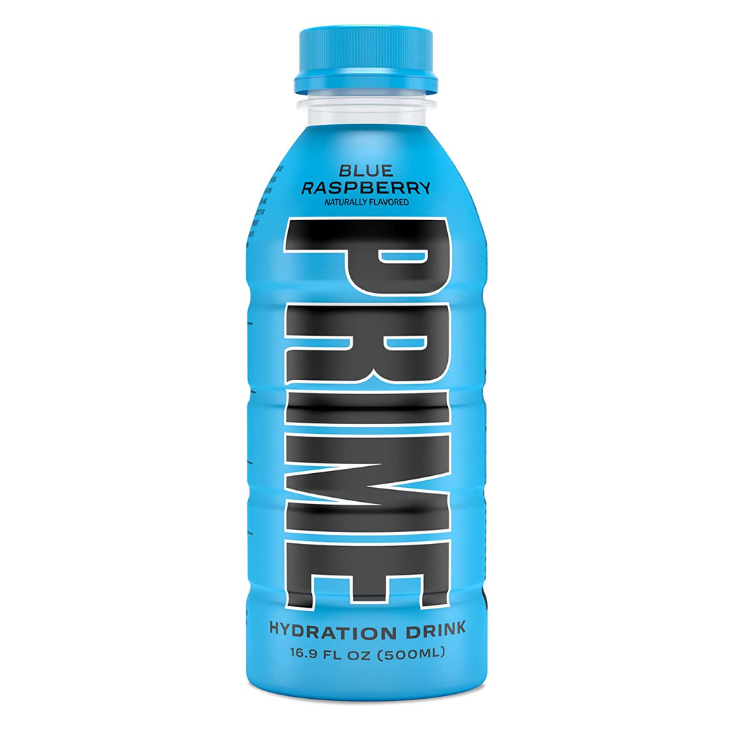 PRIME Hydration Drink, Blue Raspberry, 16.9oz (Pack of 12)