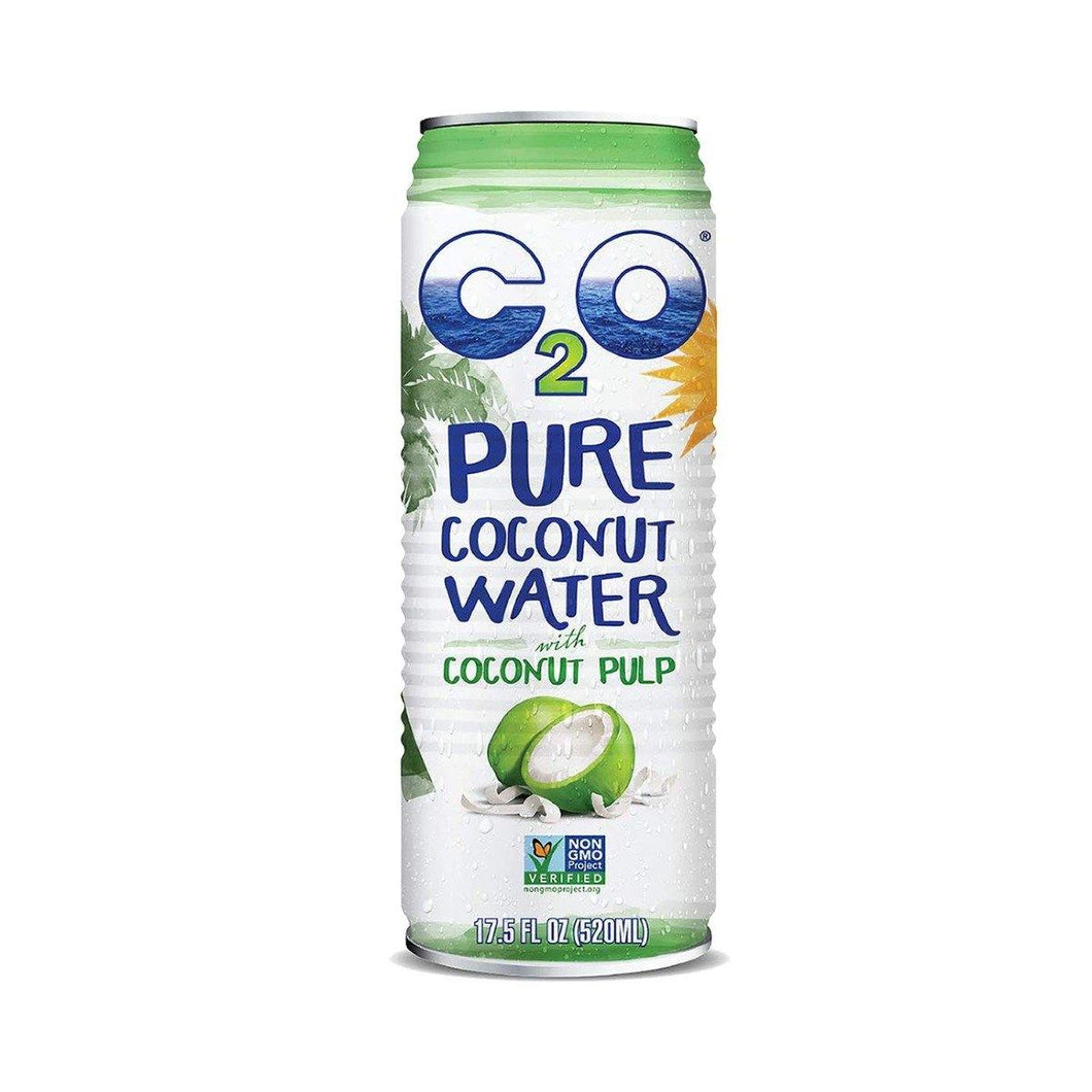 C2O Pure Coconut Water with Pulp 17.5 FL OZ (Pack of 12) - Oasis Snacks