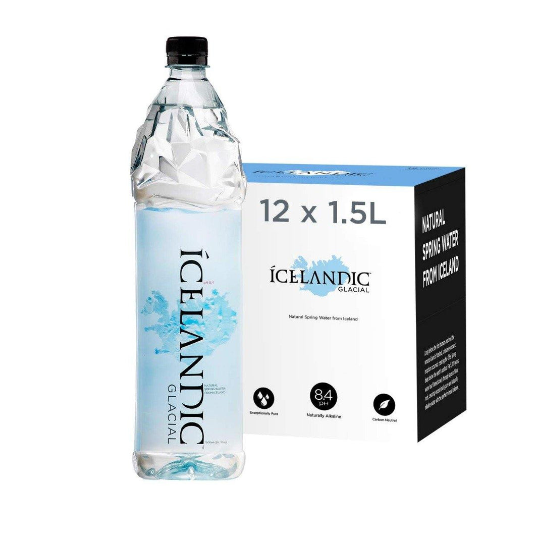 Icelandic Glacial Natural Still Water, 1.5 Liters - 50.7oz (Pack of 12) - Oasis Snacks
