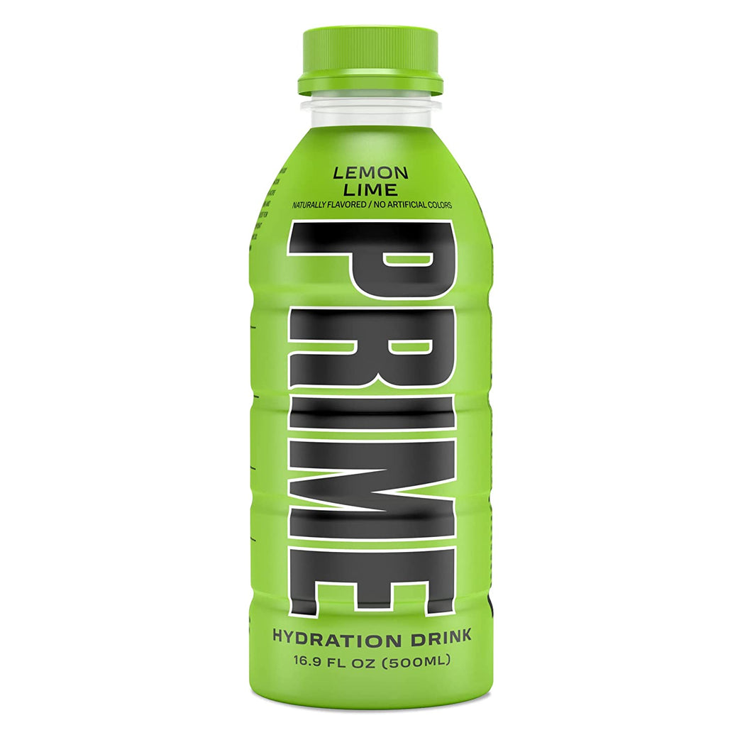 PRIME Hydration Drink, Lemon Lime, 16.9oz (Pack of 12)