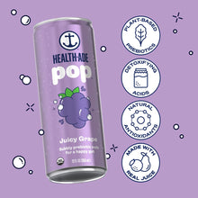 Load image into Gallery viewer, Health-Ade Prebiotic Pop Soda, Juicy Grape, 12oz (Pack of 12)
