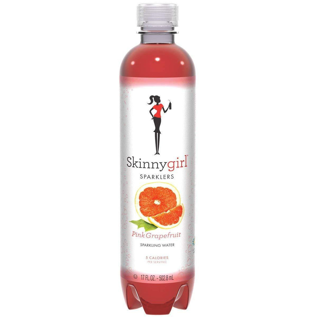 Skinnygirl Sparkling Water, Pink Grapefruit, 17 Ounce (Pack of 12) - Oasis Snacks