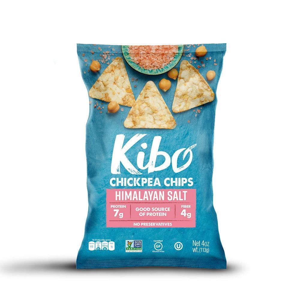 KIBO Chickpea Chips, Himalayan Salt, 4oz (Pack of 6) - Oasis Snacks