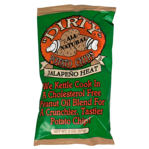 Dirty Jalapeno Potato Chips, 2 Ounce Bags (Pack of 25) - Oasis Snacks