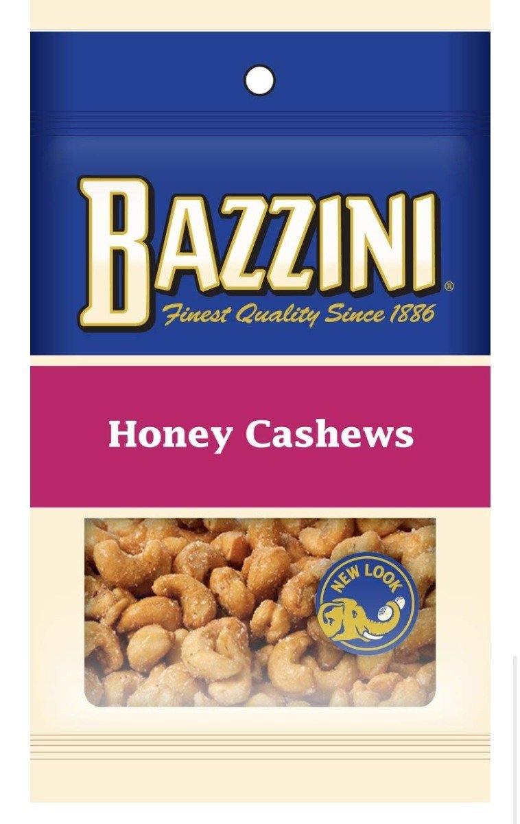 Bazzini Quality Nuts, Honey Cashews, 1.25oz (Pack of 12) - Oasis Snacks