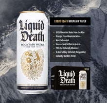 Load image into Gallery viewer, Liquid Death Mountain Water, 16.9oz (Pack of 12)
