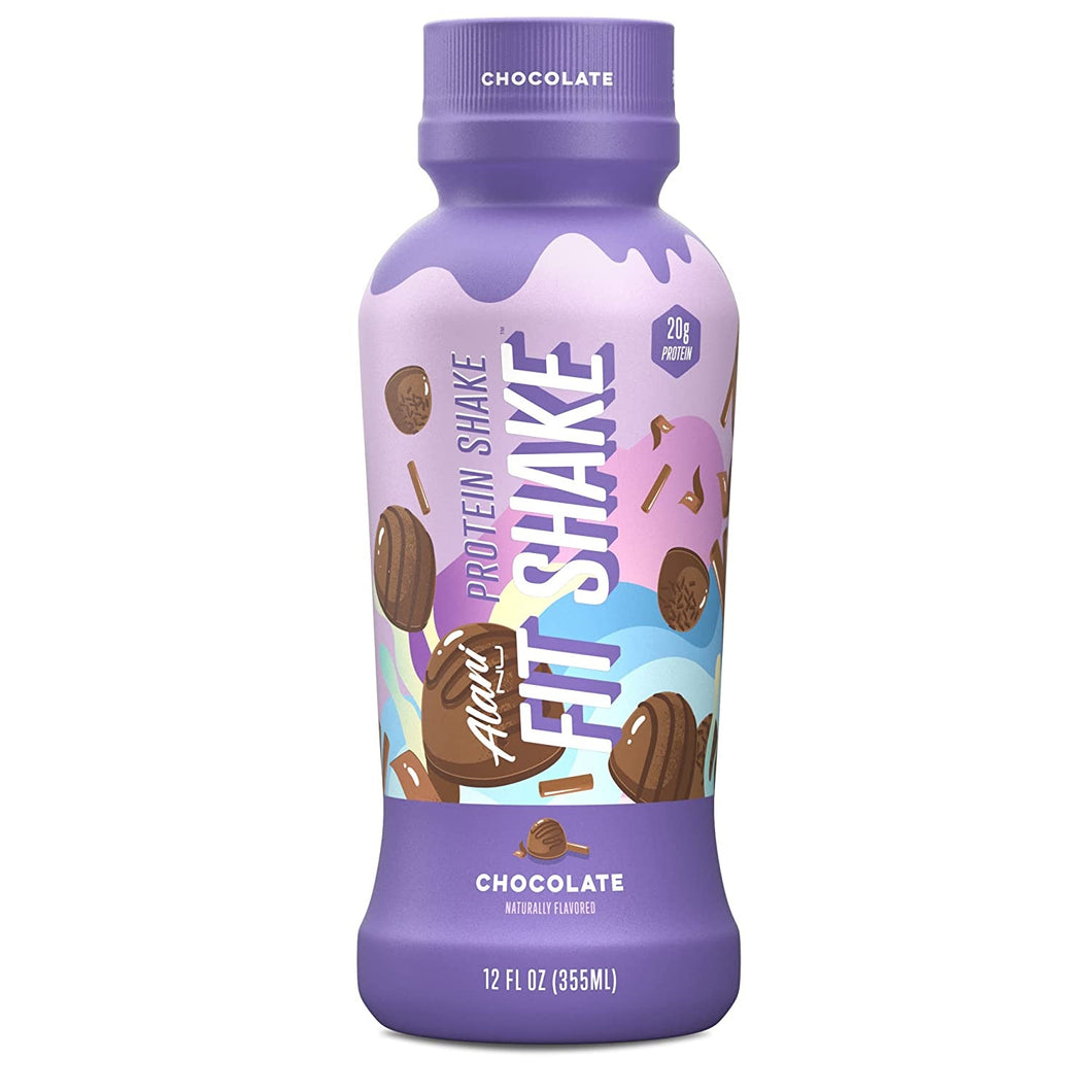 Alani Nu Fit Shake Protein Shake, 20g Protein, Chocolate, 12oz (Pack of 12)