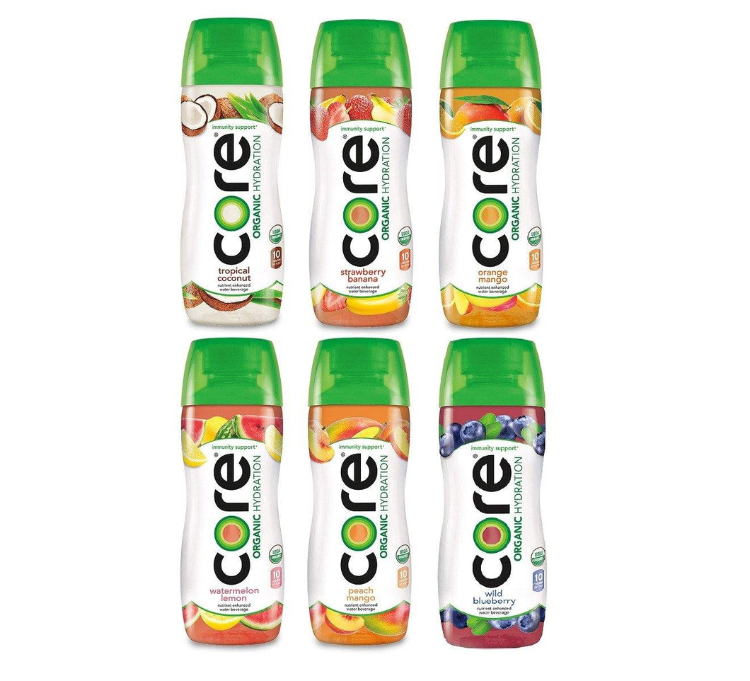 Core Organic Fruit Infused Beverage 6 Flavor Variety Pack, 16.9 Fl Oz, 36 Pack - Oasis Snacks
