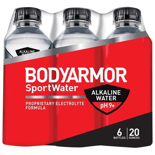 BodyArmor SuperWater, Electrolytes Sport Drinking Water 20 Oz (Pack of 24) - Oasis Snacks